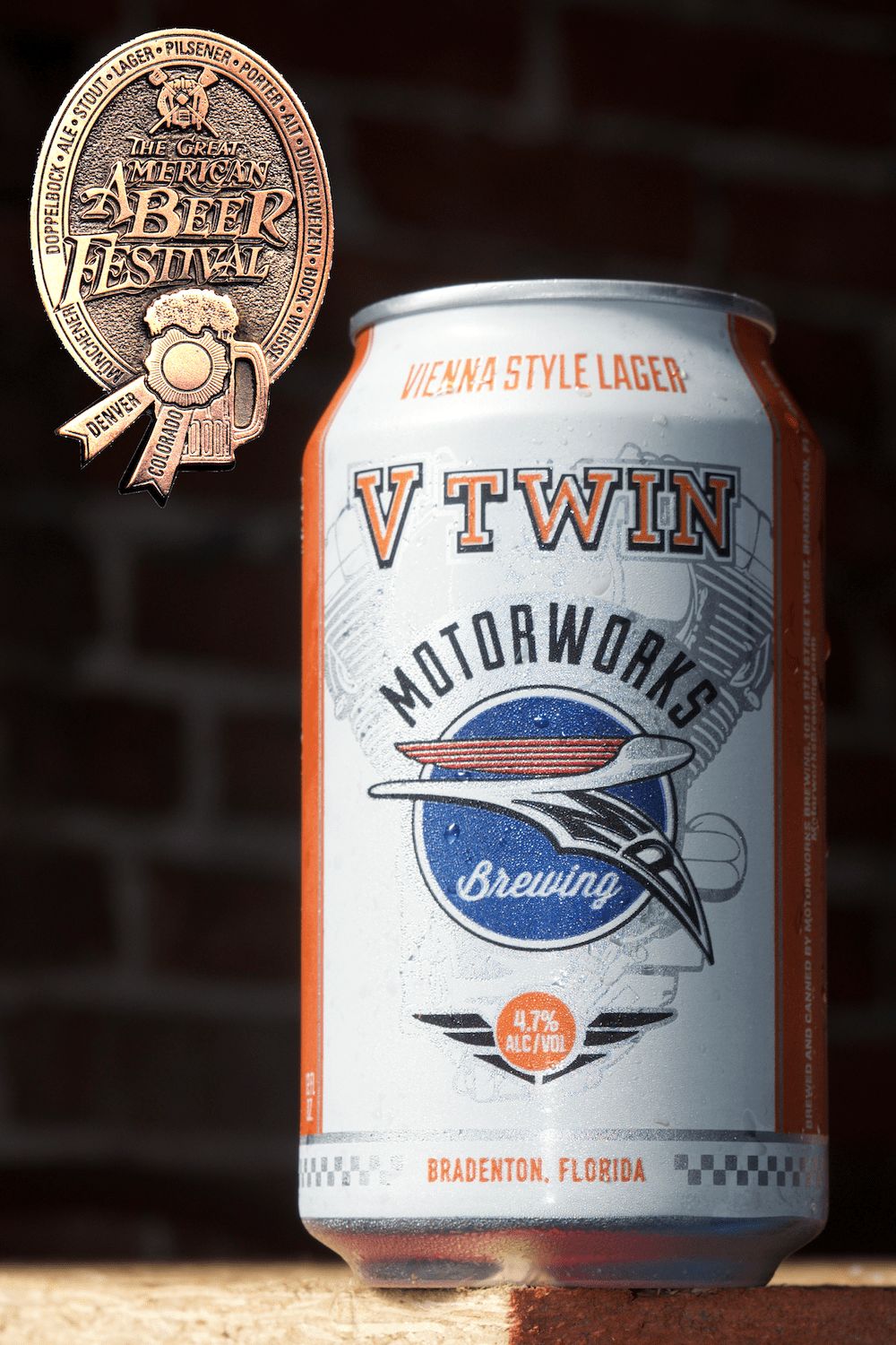 V-Twin Vienna Lager in a can by Motorworks Brewing