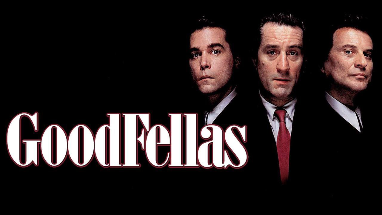 Motorworks Brewing presents Goodfellas movie poster with actors emerging from black background