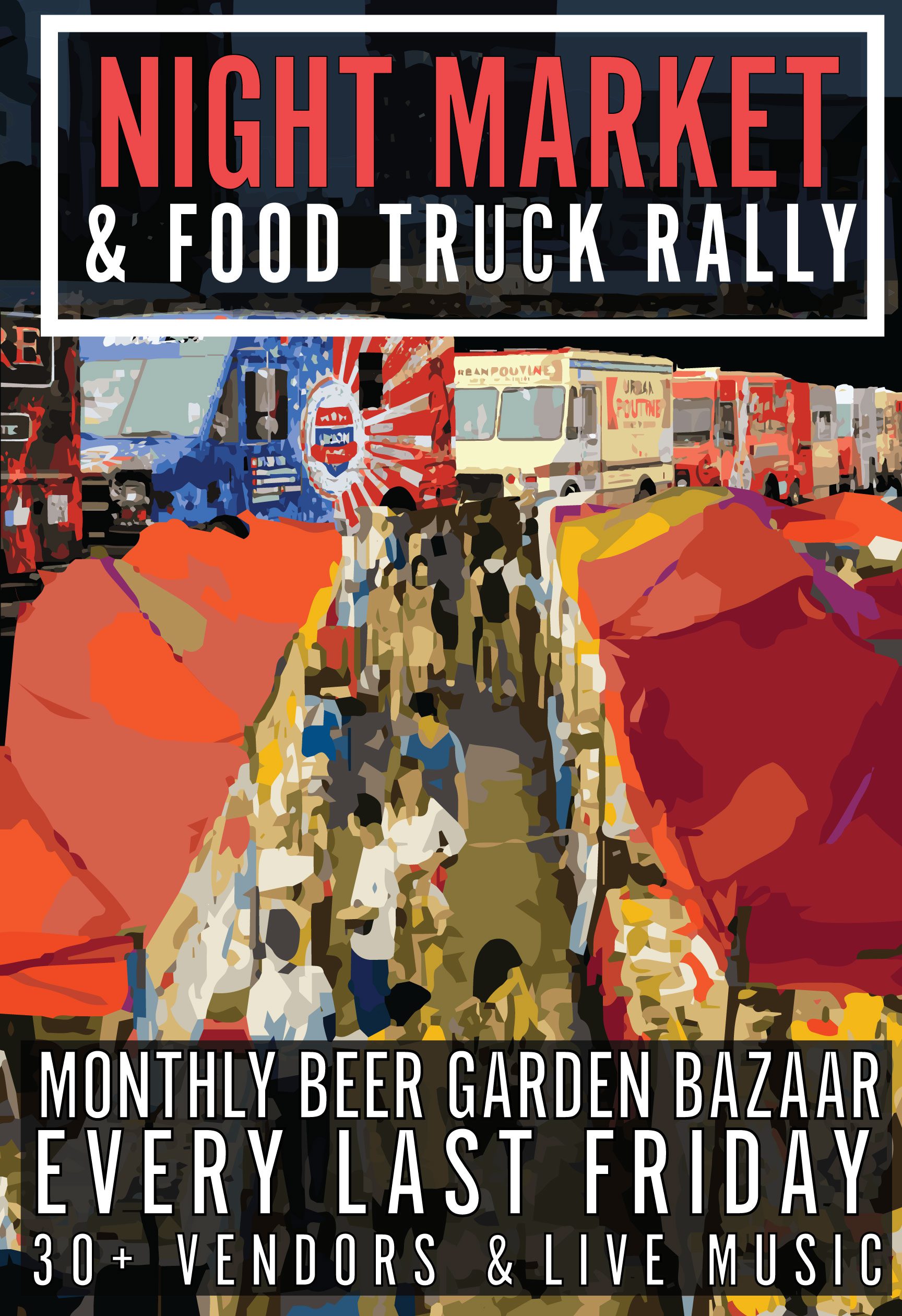 Motorworks Brewing presents Monthly Beer Garden Bazaar - Night Market & Food Truck Rally every last Friday of the month.