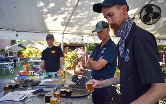 The Motorworks team curates a Girl Scout Cookie craft beer flight pairing.