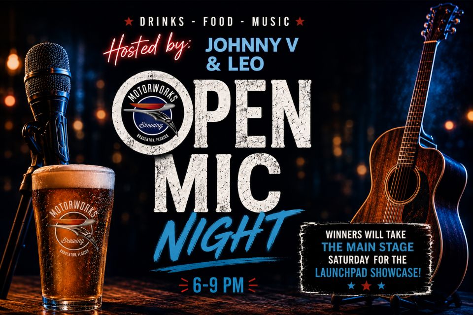 Open Mic Night with Johnny V and Leo Wednesdays at Motorworks Brewing