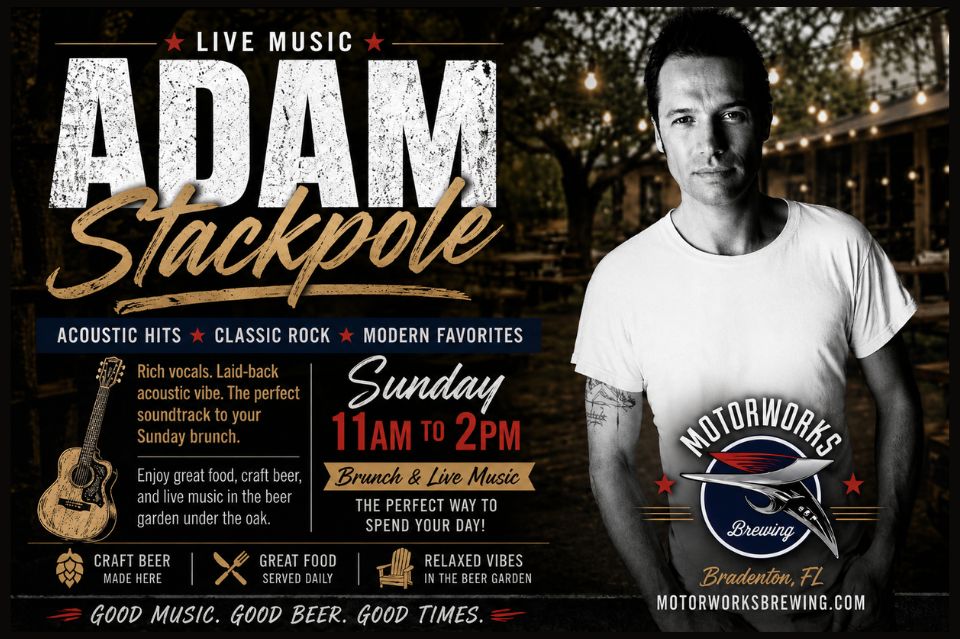 Adam Stackpole 11 am to 2pm