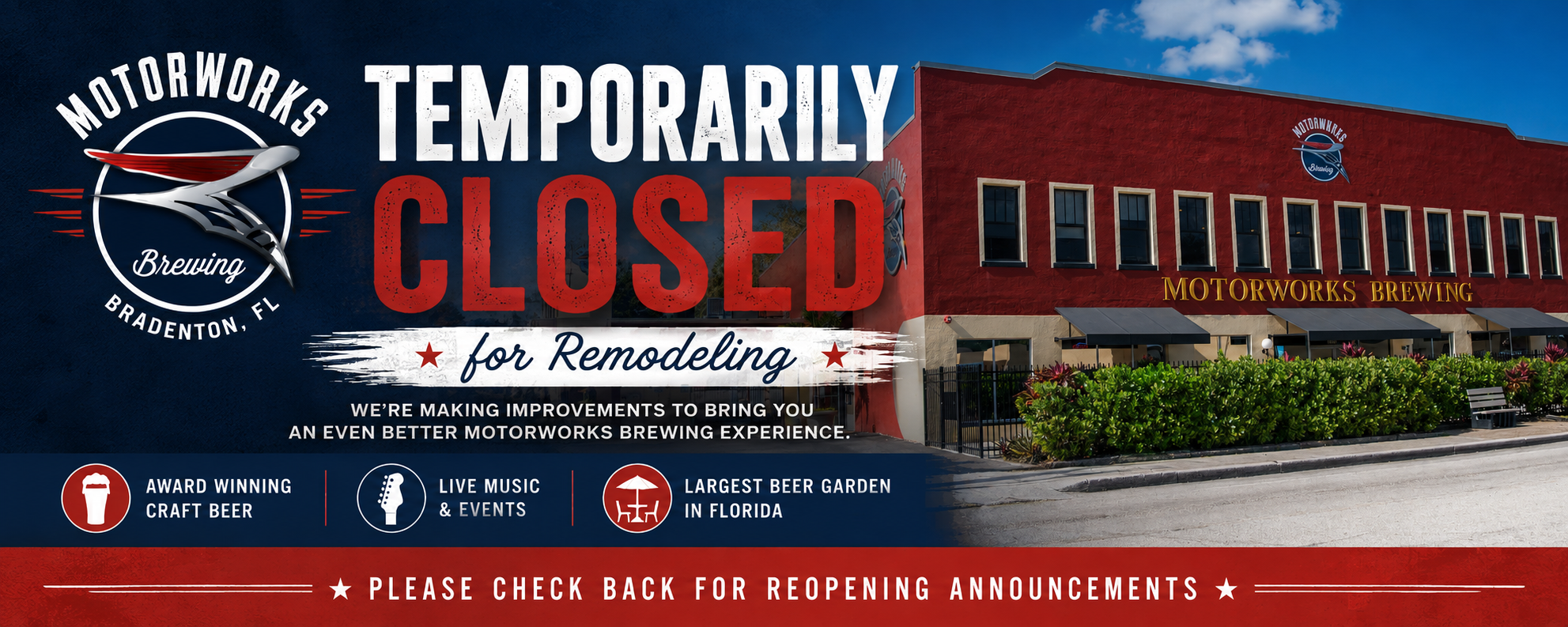 Motorworks Bradenton Temporarily Closed Motorworks Bradenton Temporarily Closed